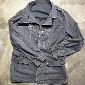 SZ 38 US Med Gray Azul By Moussy Button Utility Jacket